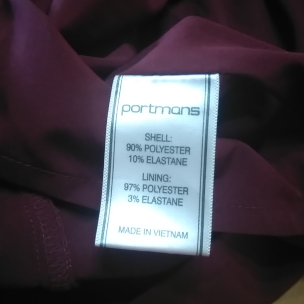 Portman's burgundy pencil skirt AU 10 - Picture 5 of 8